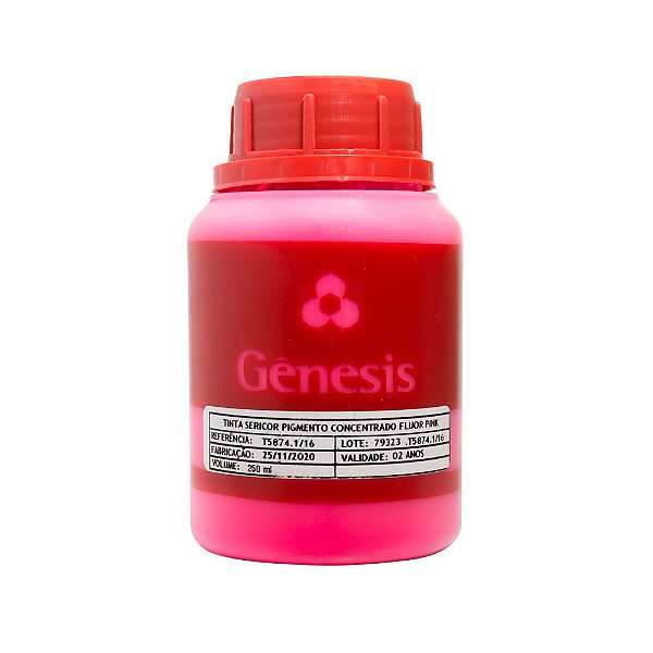 Sericor Pigmento Concentrado Fluor Pink Gênesis para Tintas de Serigrafia a Base D'água (250ml)