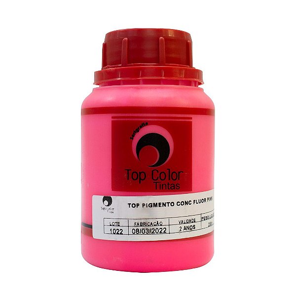 Pigmento Top Color para Tintas de Serigrafia a Base D'água - Fluor Pink (250ml)