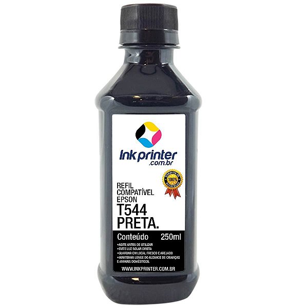 Tinta para Epson L3210 - Preto - Compatível Ink Printer (T544 - 250ml)