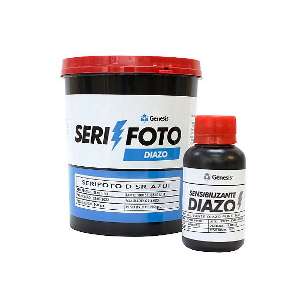 Emulsão para Serigrafia Gênesis Serifoto Diazo S.R. Azul + Sensibilizante