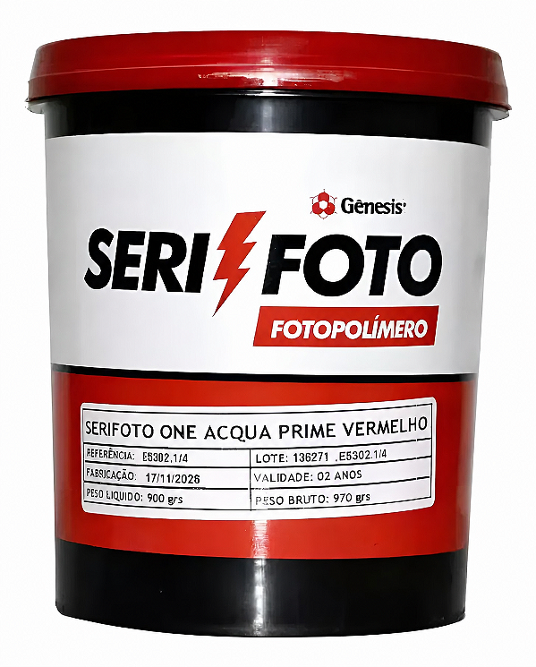 Emulsão Fotográfica Serifoto One Acqua Prime Vermelha Gênesis (900g)
