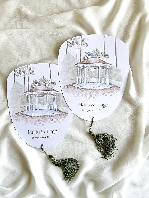 Leque de Papel com Tassel