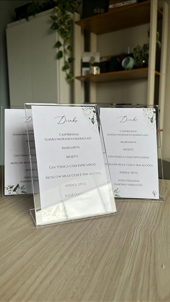 Display em acrílico 10x15 com papelaria