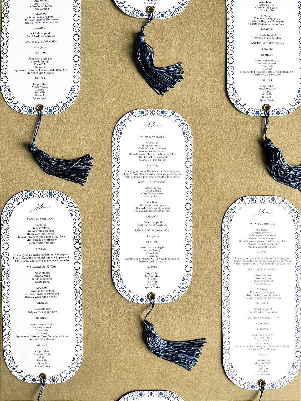 Menu Orgânico com Tassel