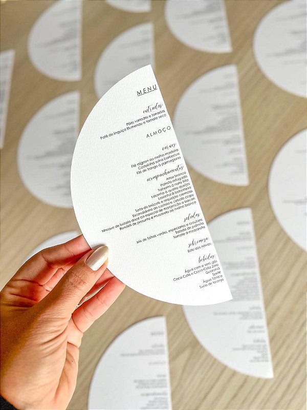 Menu Meia Lua Texturizado