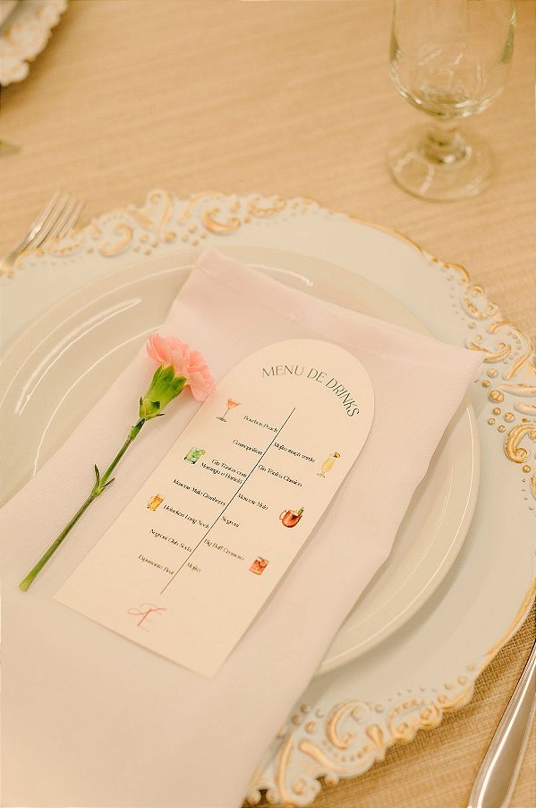 Menu Meia Lua/Arco Texturizado