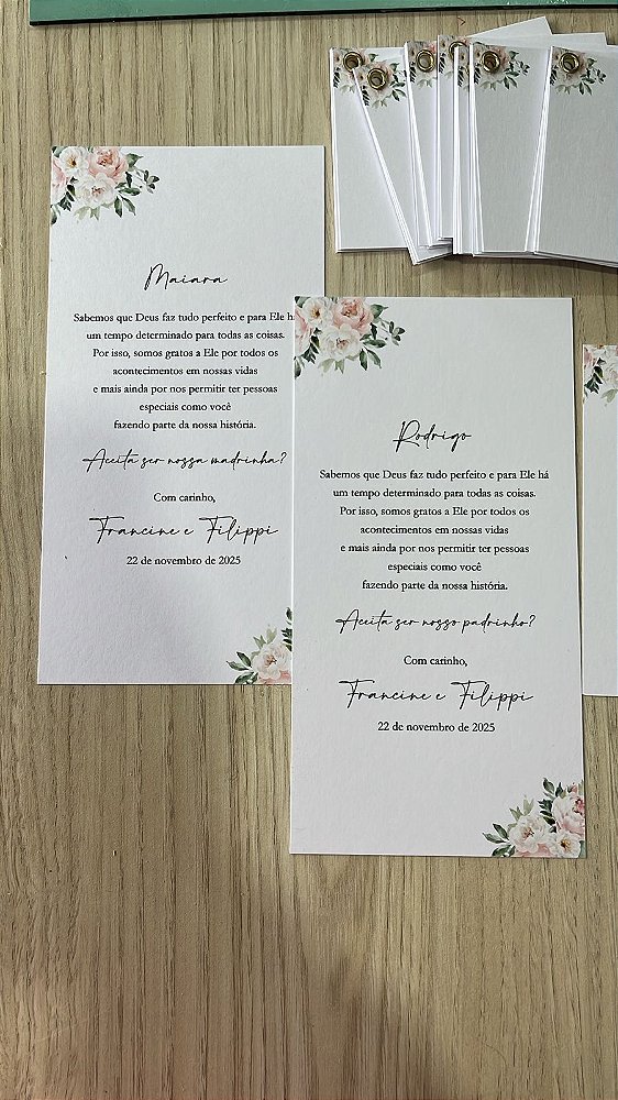 Kit Convite para Padrinhos