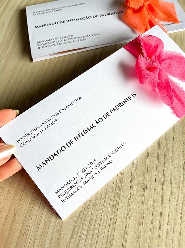 Manual dos Padrinhos Mandado de Intimação