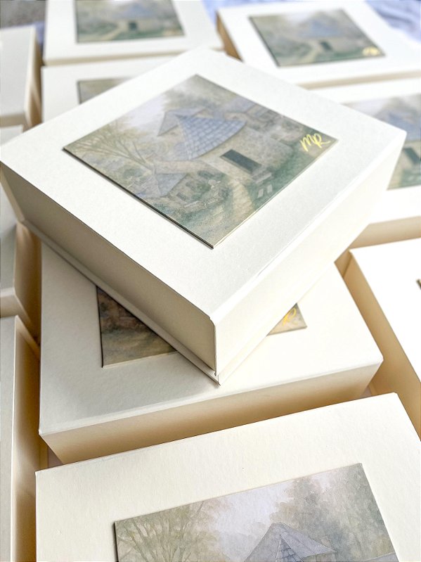 Caixa M&R Magnética e topo aquarela