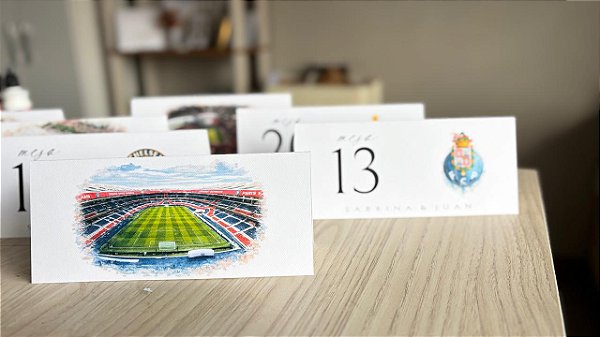 Marcação de Mesas com Times/Estádios de Futebol