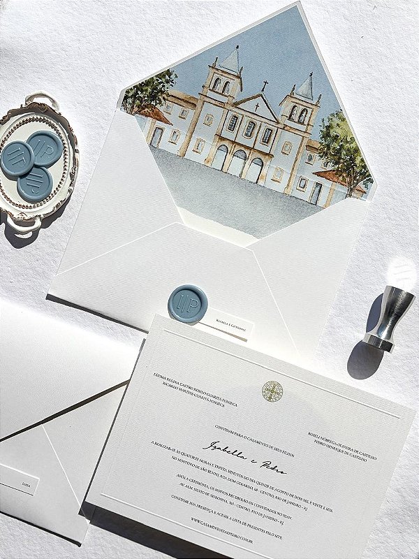Convite I&P Texturizado com Relevo e Hotstamp