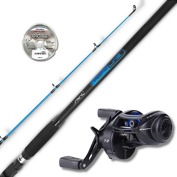Kit Pesca Média Vara Hard Line 2,10m 40lbs + Carretilha BG K-6000 6r -  Solfish - Qualidade Para o Seu Esporte!