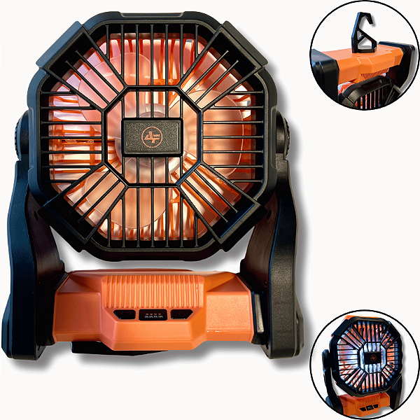 Ventilador Portátil Albatroz x23 c/ LED - Recarregável