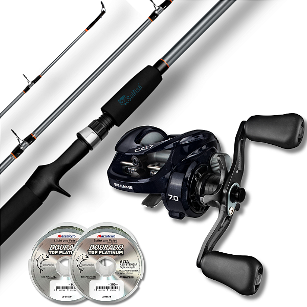 Kit Vara V400 2,10m 40lbs + Carretilha CG7 BG 7r