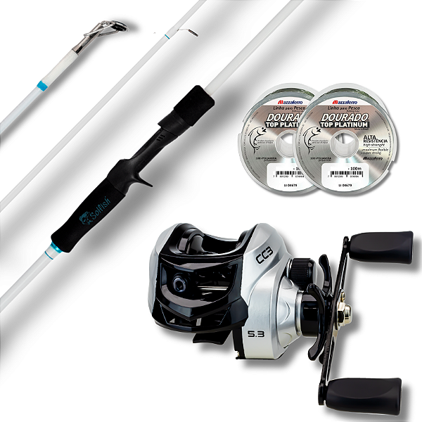 Kit Vara V200 1,80m 17lbs + Carretilha CC3 3r