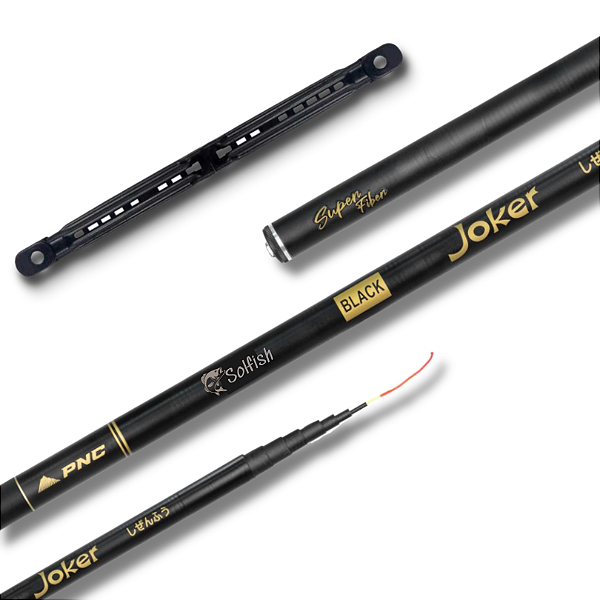 Vara Telescopica PNC Joker Black - Fibra de Vidro