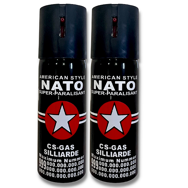Kit 2 Spray Pimenta Auto Defesa Nato Black 60ml