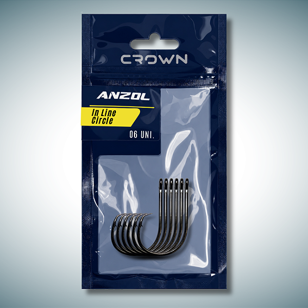 Anzol Crown In Line Circle Black 6und