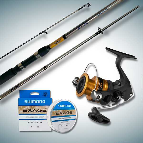Kit Molinete Shimano FX 4000 + Vara Shimano FX 1,98m 17lbs