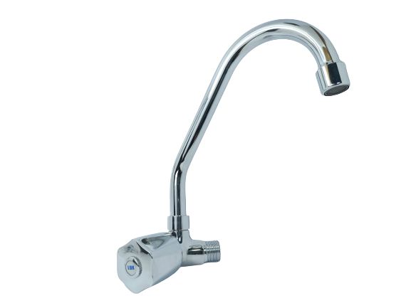 Torneira Cozinha Parede Metal Bica Móvel 1167 C50 1/4 Volta