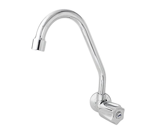 Torneira de Cozinha Parede Metal Inox Cromado Bica Móvel 1167 C50 com Mecanismo MVS