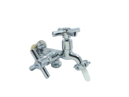 Torneira Máquina de Lavar e Tanque Metal Cromada 1428 C31 1/4 Volta Duas Saídas Com Bico