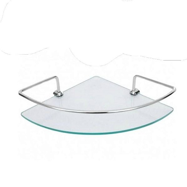 Porta Shampoo Canto Para Banheiro Vidro Incolor
