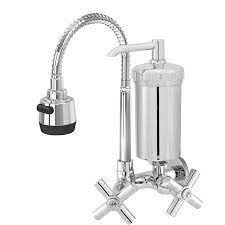 Torneira Gourmet Metal Cromado Com Filtro ABS Bica Móvel Parede 2064 C61 ¼ Volta