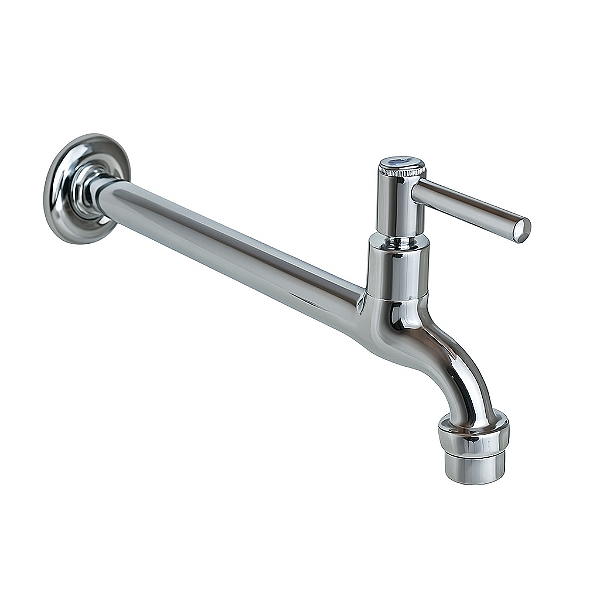 Torneira Pia Cozinha Metal Cromado Parede Com Arejador 18 Cm 1/4 Volta Luxo