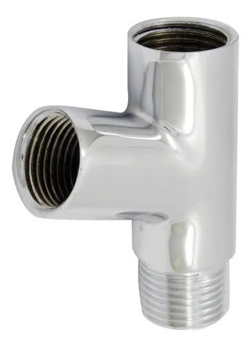 Adaptador Junção Y Para Filtro/Ducha Higiênica Metal Cromado 1/2X1/2