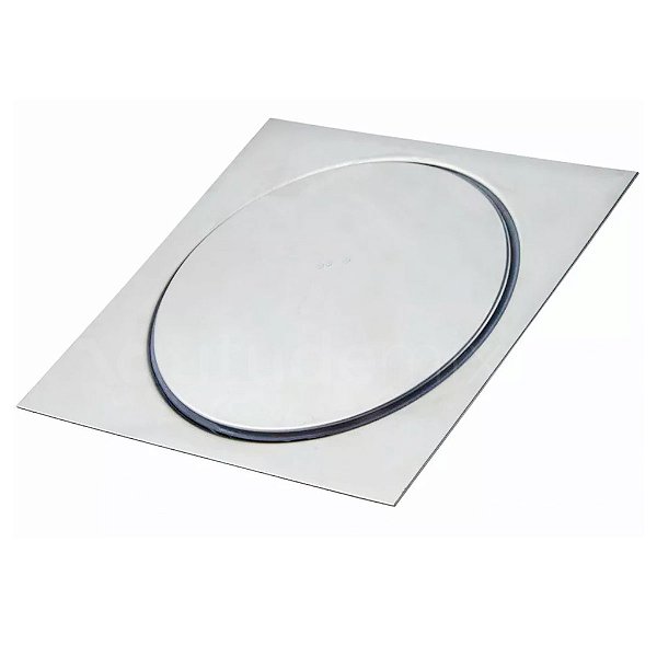 Ralo Click Inteligente Quadrado Aço Inox 15 x 15 Cm Cromado