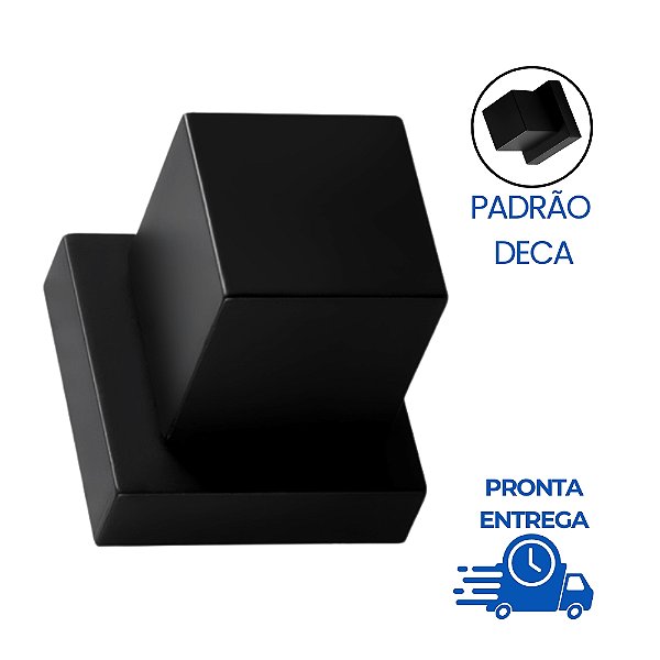 Acabamento Para Registro Metal Preto Quadrado Padrão Deca 1/2 e 3/4