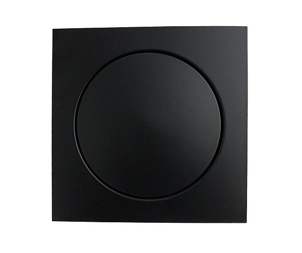 Ralo Click Inteligente Quadrado Preto Fosco Metal Inox 15 x 15 Cm Para Áreas Úmidas
