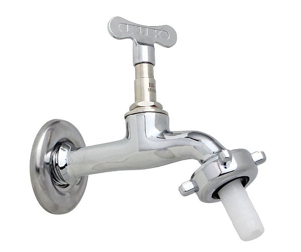 Torneira Para Jardim E Tanque Em Metal Cromado Longa 11 Cm Bico 3/4 Para Mangueira