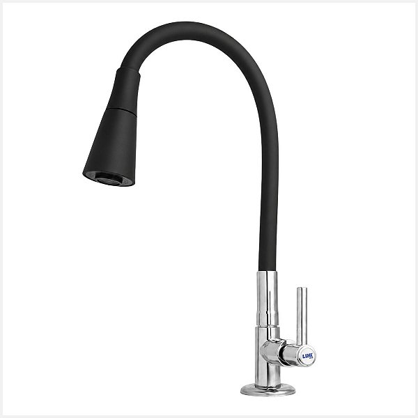 Torneira de Pia de Cozinha Gourmet Bancada Tubo Flexível 2 Jatos