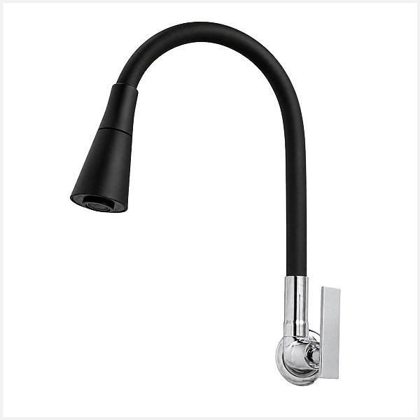 Torneira de Pia de Cozinha Gourmet Parede Tubo Flexível 2 Jatos