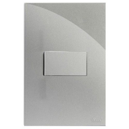 CJ INTERRUPTOR PARALELO HORIZONTAL 4X2 - RECTA PRATA GLOSS