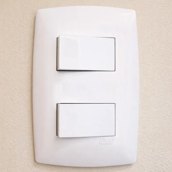 CJ INTERRUPTOR DUPLO PARALELO 4X2 - BLUX HOME BRANCO