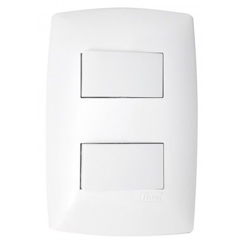 CJ INTERRUPTOR DUPLO PARALELO 4X2 - BLUX HOME BRANCO