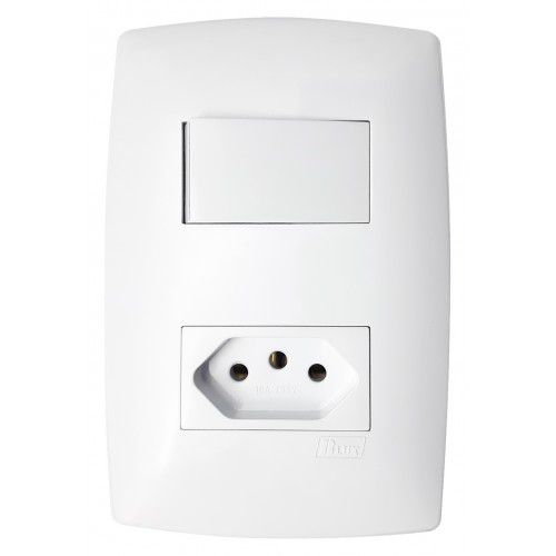 CJ INTERRUPTOR PARALELO +  TOMADA 20A 4X2 - BLUX HOME BRANCO