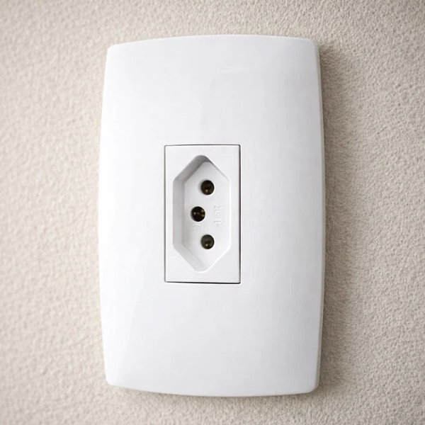 CJ TOMADA 10A VERTICAL 4X2 - BLUX HOME BRANCO