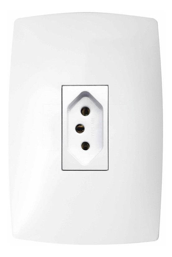 CJ TOMADA 10A VERTICAL 4X2 - BLUX HOME BRANCO