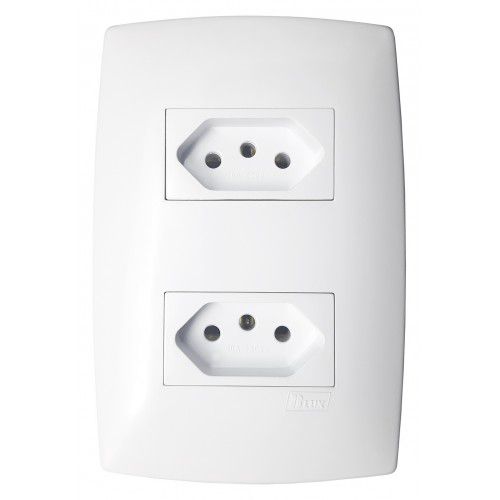 CJ TOMADA DUPLA 20A 4X2 - BLUX HOME BRANCO