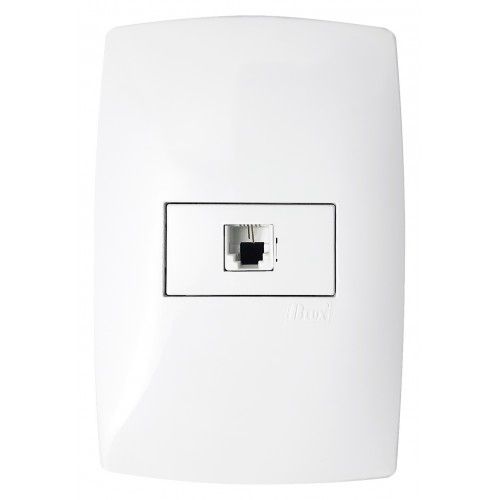 CJ ENTRADA RJ11 4 FIOS (TELEFONE)HORI 4X2 - BLUX HOME BRANCO