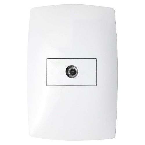 CJ ANTENA/TV COAXIAL 4X2 - BLUX HOME BRANCO