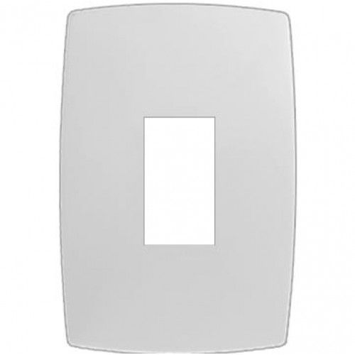 PLACA P/ 1 MÓD. VERTICAL COM  SUPORTE 4X2 - BLUX HOME BRANCO