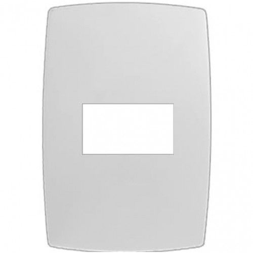 PLACA  P/ 1 MÓD. HORI.COM SUPORTE 4X2 - BLUX HOME BRANCO