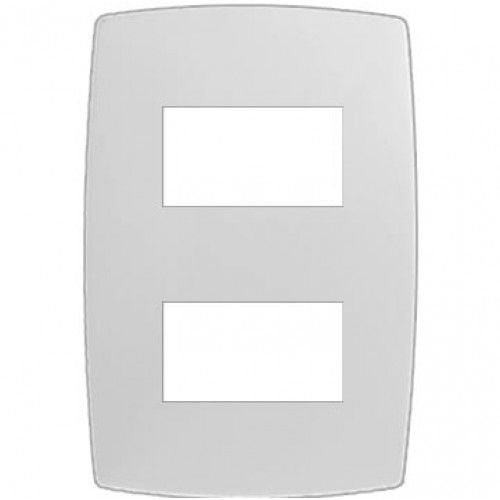 PLACA P/ 2 MÓD.SEPARADOS COM SUPORTE 4X2 - BLUX HOME BRANCO