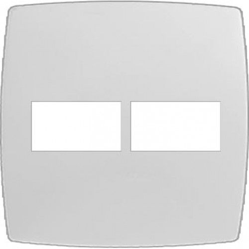 PLACA P/ 2 MÓD.HORIZONTAL COM SUPORTE 4X4 - BLUX HOME BRANCO