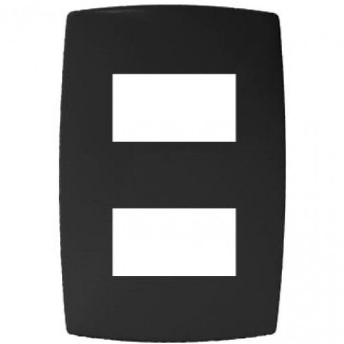 PLACA P/ 2 MÓD.SEPARADOS COM SUPORTE 4X2 - BLUX HOME GRAFITE
